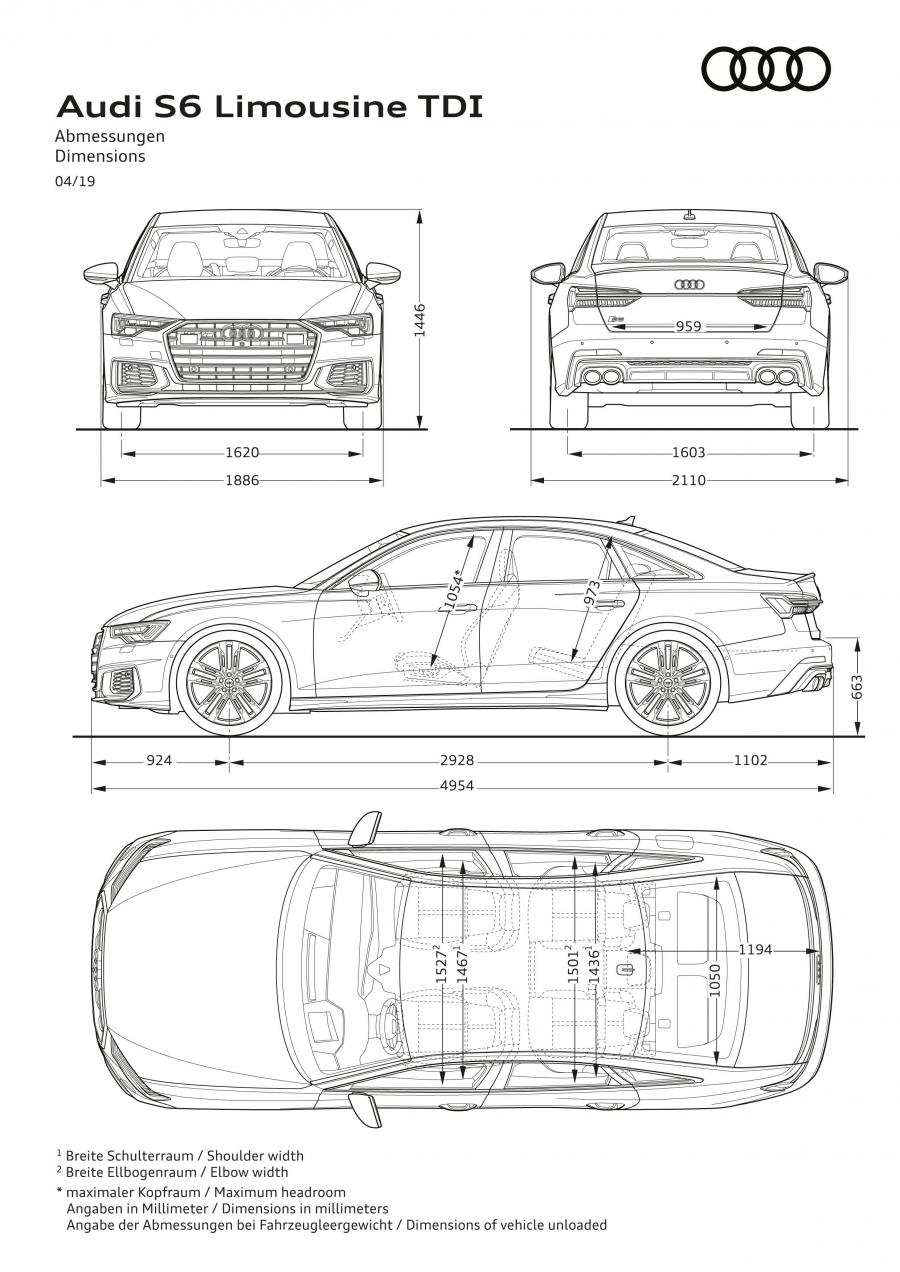 Схема Audi S6 Sedan TDI (C8) 2019 года  (WW) (фото 26 из 69)